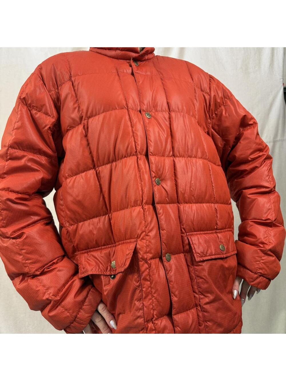 Eddie Bauer 550 fill down puffer jacket red